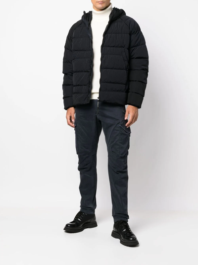 Shop C.p. Company Padded Quilted Jacket In Blue