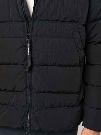 Shop C.p. Company Padded Quilted Jacket In Blue