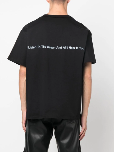 Shop Misbhv Graphic Print Crew-neck T-shirt In Black