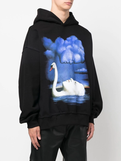 Shop Misbhv Graphic Print Hoodie In Black