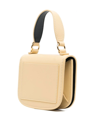 Jil Sander Halo Leather Mini Crossbody Bag In Neutrals