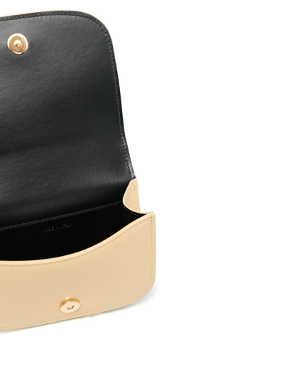 Jil Sander Halo Leather Mini Crossbody Bag In Neutrals