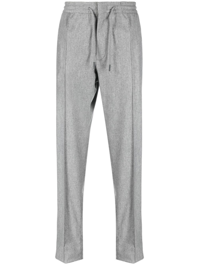 Shop Ermenegildo Zegna Drawstring-fastening Straight-leg Trousers In Grey