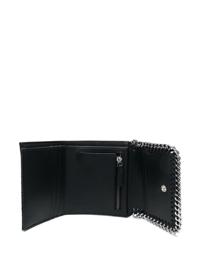 Shop Stella Mccartney Small Falabella Flap Wallet In Black