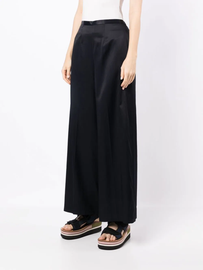 Shop Enföld Wide-leg High-waisted Trousers In Black