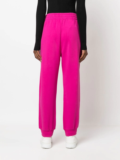 Shop Moschino Logo-print Track Pants In Pink