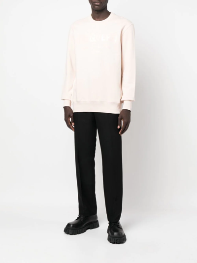 Shop Alexander Mcqueen Logo Crew-neck Sweatshirt In Pink
