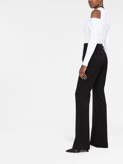 Shop Tom Ford Flared-leg Tailored-cut Trousers In Black