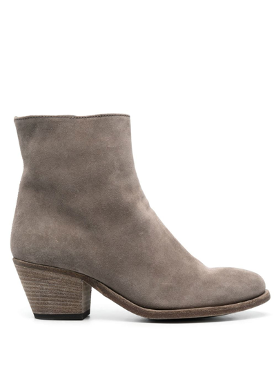 Shop Officine Creative 60mm Suede Ankle Boots In Grey