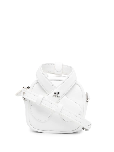 Shop Courrèges Loop Mini Tote Shoulder Bag In White