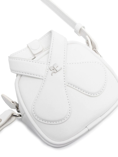 Shop Courrèges Loop Mini Tote Shoulder Bag In White