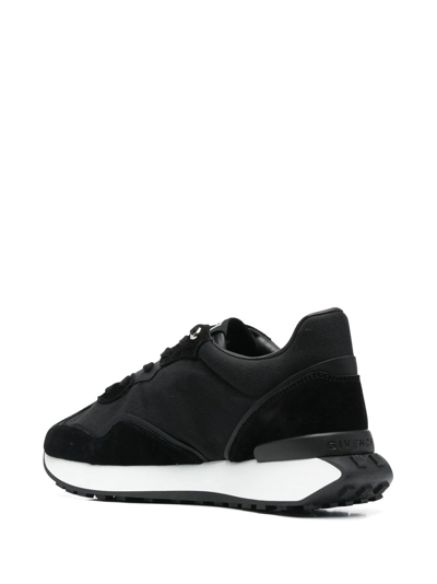 Shop Givenchy Logo-print Panelled Lace-up Sneakers In Black