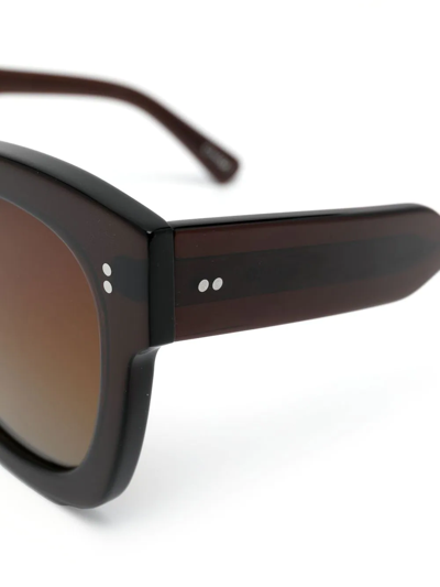 Shop Chimi 08 Oversized-frame Sunglasses In Brown