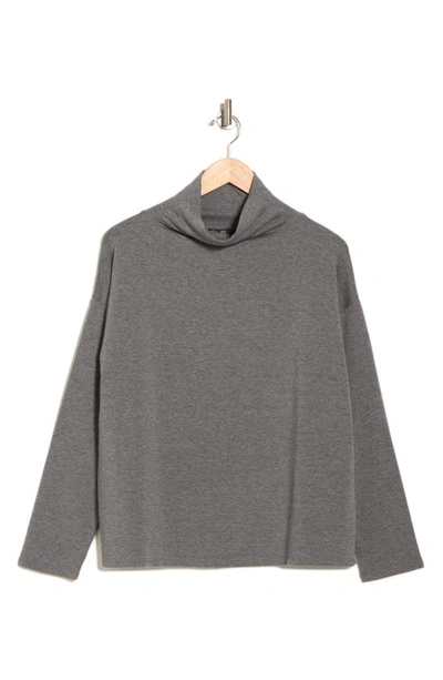 Shop Eileen Fisher Funnel Neck Top In Ash