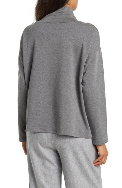 Shop Eileen Fisher Funnel Neck Top In Ash