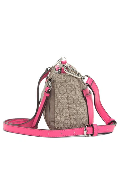 Shop Calvin Klein Jana Crossbody Bag In Alm/ Tpe/ Pnk Flmb