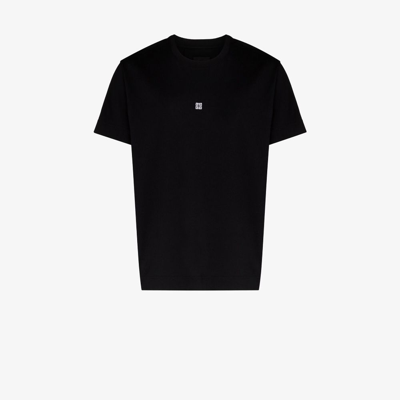 Shop Givenchy Black 4g Embroidered T-shirt