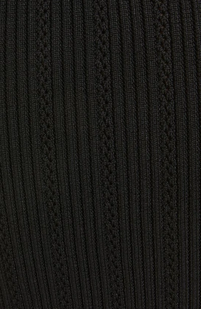 Shop Balmain Ribbed Crop Sweater In Noir