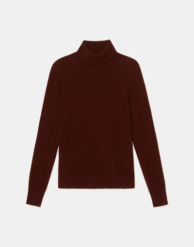 Shop Lafayette 148 Plus-size Cashmere Turtleneck Sweater In Brown
