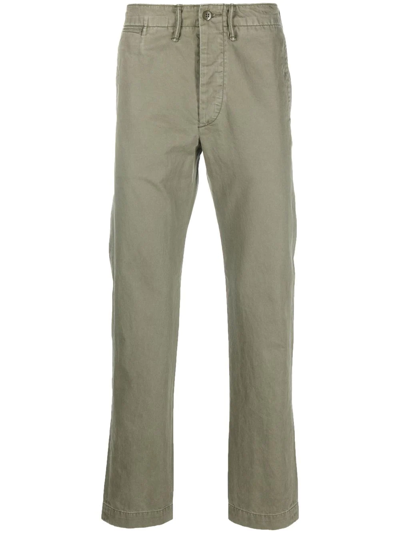Rrl Officer's Straight-leg Trousers In Grün