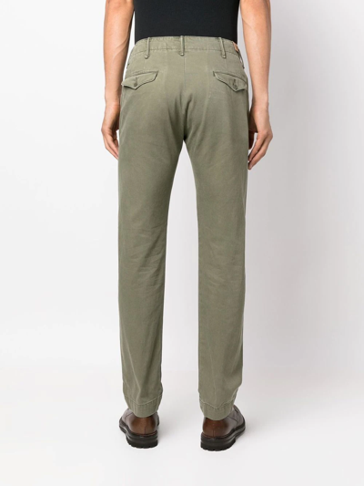 Shop Ralph Lauren Rrl Officer's Straight-leg Trousers In Grün