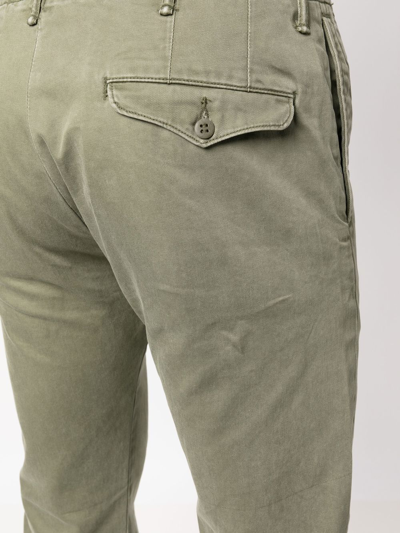 Shop Ralph Lauren Rrl Officer's Straight-leg Trousers In Grün