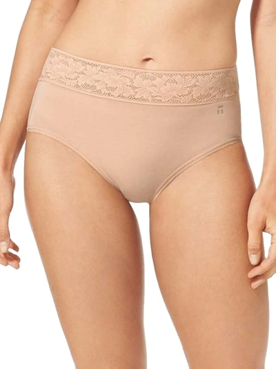 Shop Tommy John Second Skin Lace Brief In Maple Sugar