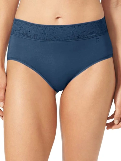 Shop Tommy John Second Skin Lace Brief In Dress Blues