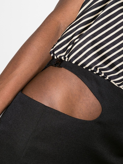 Shop Low Classic Curve Hole Cut-out Detail Mini Skirt In Schwarz