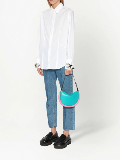 Jw Anderson White Chain-embellished Cotton-poplin Shirt In White