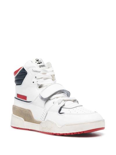 Shop Isabel Marant Aslee High-top Sneakers In Weiss