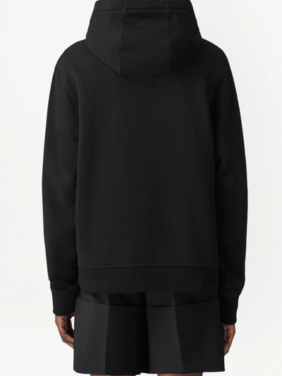 Burberry Poulter Hoodie With Logo Print In Schwarz
