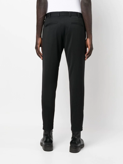 Shop Pt Torino Cropped Tailored Trousers In Schwarz