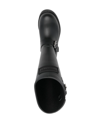 Dsquared2 Mid-calf Rain Boots In Black