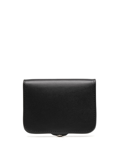Apc Snap-fastening Leather Wallet In Black