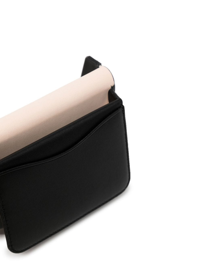 Shop Apc Snap-fastening Leather Wallet In Black