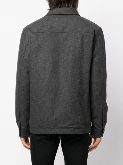 Woolrich Two-pocket Button-up Shirt Jacket In Grau