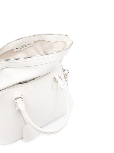 Shop Maison Margiela Mini 5ac Top-handle Bag In Neutrals