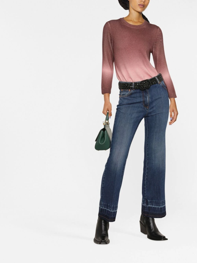 Tory Burch Ombré-effect Cashmere Jumper In Rosa