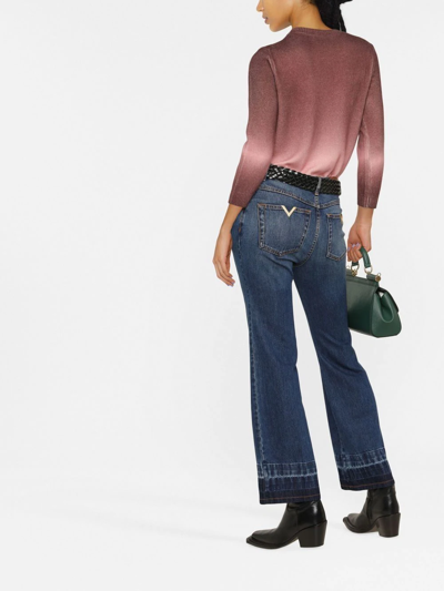 Tory Burch Ombré-effect Cashmere Jumper In Rosa