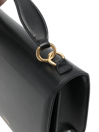 Shop Jil Sander Medium Leather Crossbody Bag In Schwarz