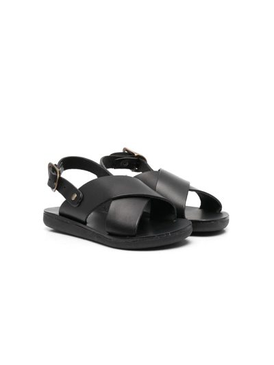 Shop Ancient Greek Sandals Maria Open-toe Sandals In Black