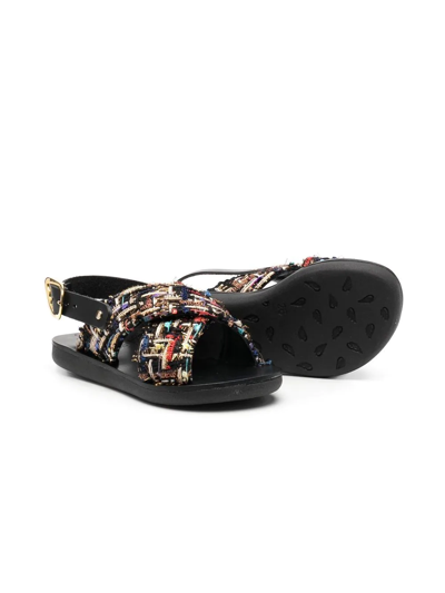 Shop Ancient Greek Sandals Maria Open-toe Sandals In Black