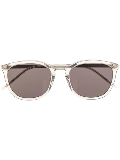 Saint Laurent Transparent-design Frame Sunglasses In Grey