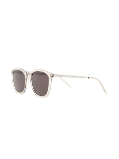 Saint Laurent Transparent-design Frame Sunglasses In Grey