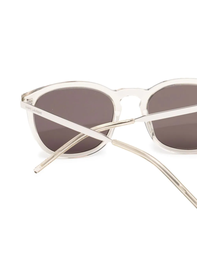 Saint Laurent Transparent-design Frame Sunglasses In Grey
