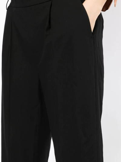 Vince Tapered Pull-on Pants In Black