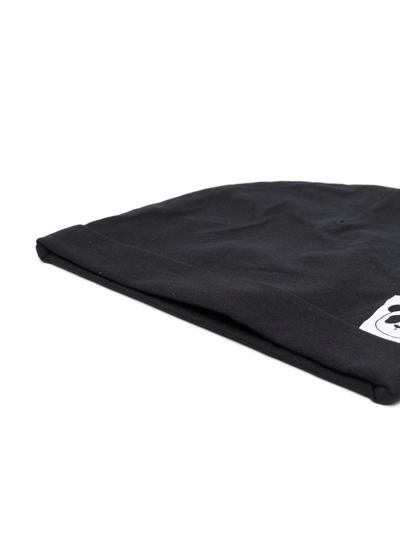 Rodini Logo Patch Beanie Hat In Black | ModeSens