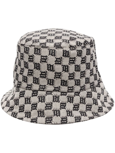 Misbhv All-over Monogram-pattern Bucket Hat In Black