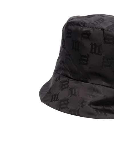Misbhv All-over Monogram-pattern Bucket Hat In Black
